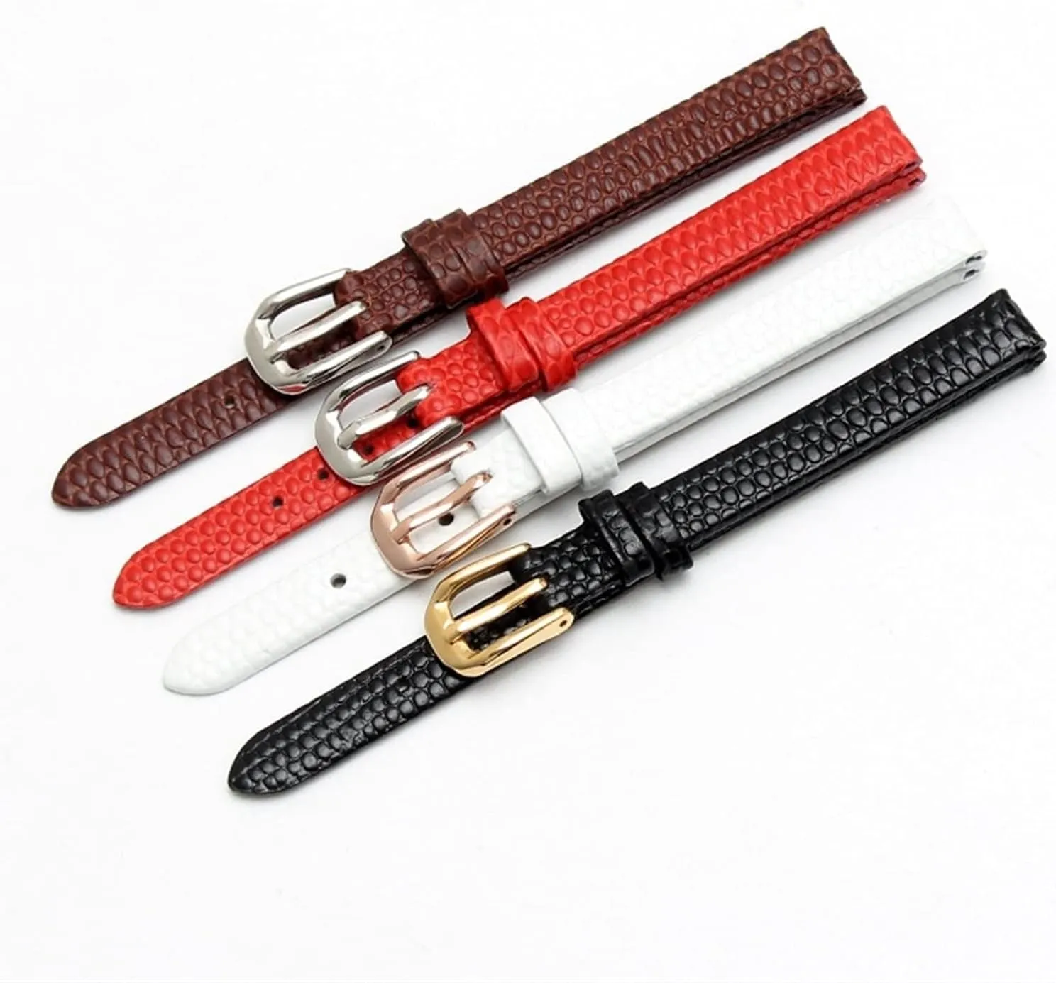 ladies replacement watch Ultra-thin strap Lizard print cowhide leather watchband subside stake dwarf utility fortify eminence for 