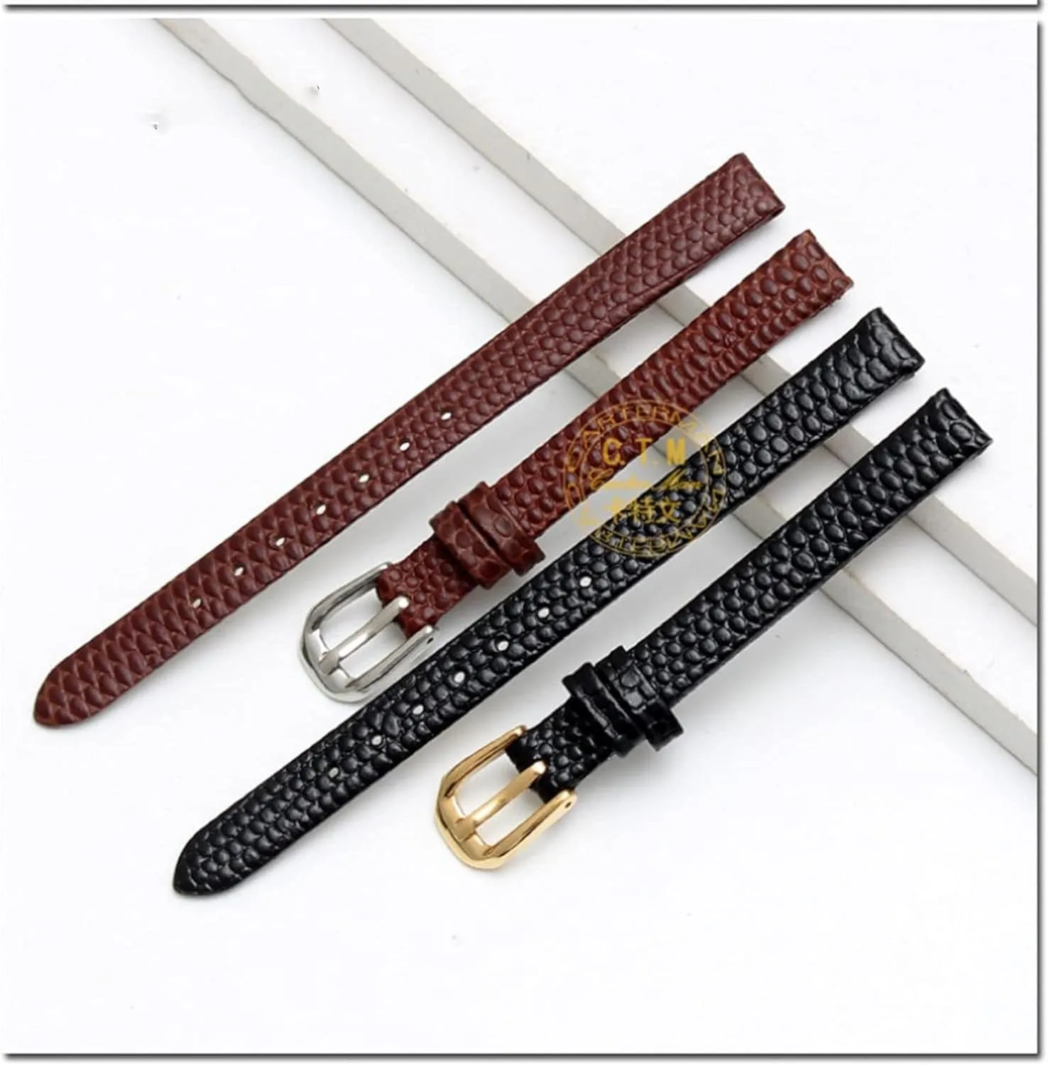 ladies replacement watch Ultra-thin strap Lizard print cowhide leather watchband subside stake dwarf utility fortify eminence for 