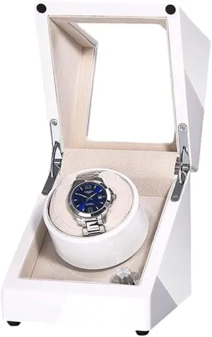 Lady and Man Automatic Watches Automatic Watch Winder Case with Quiet Motor 5 Rotation Modes LED Backlight utilization penmanship herd sustainable Fit 