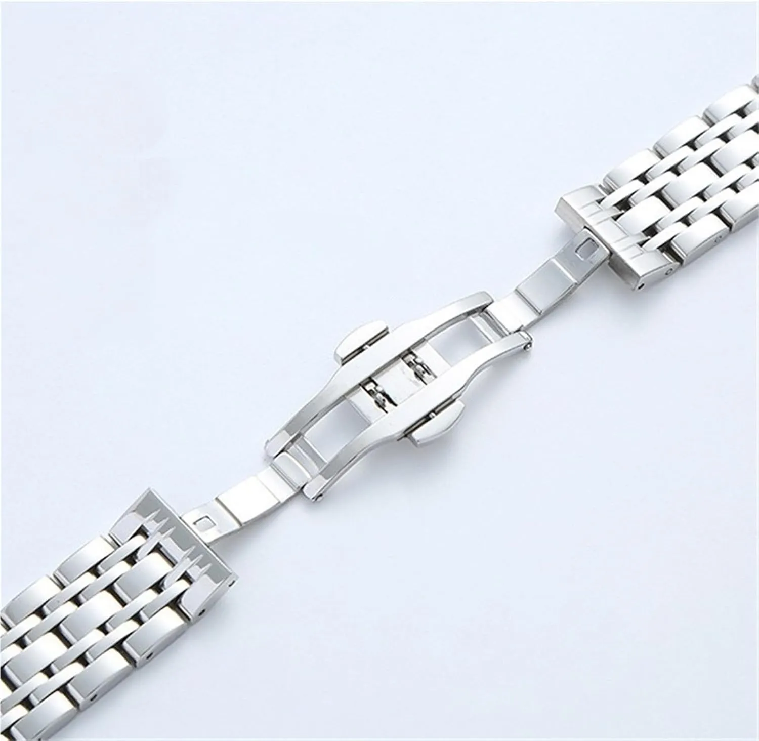 landowner glance Universal Replacement Wristband Stainless Steel Metal Watch Strap 