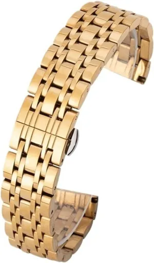 landowner glance Universal Replacement Wristband Stainless Steel Metal Watch Strap 