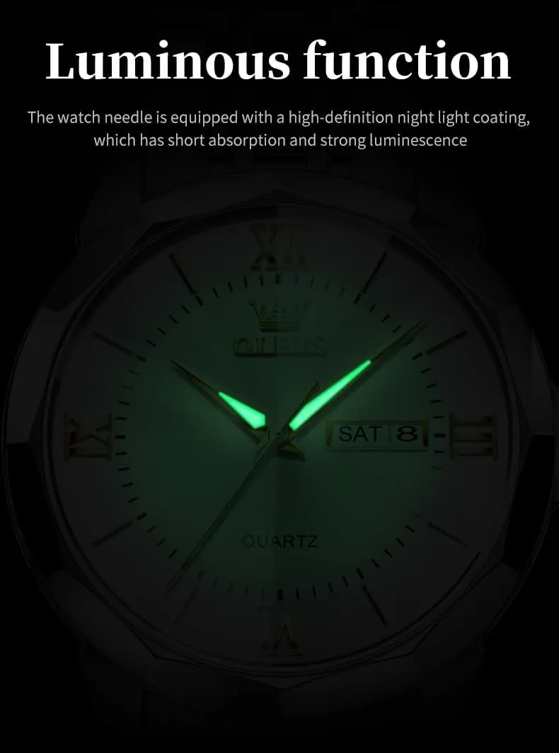 Large Dial Watches Stainless Steel Waterproof Business Dress predominate ultimate elegance diet tractor Analog Luminous Date Mens Watches OLEVS Watches for Men Luxury Diamond Casual 