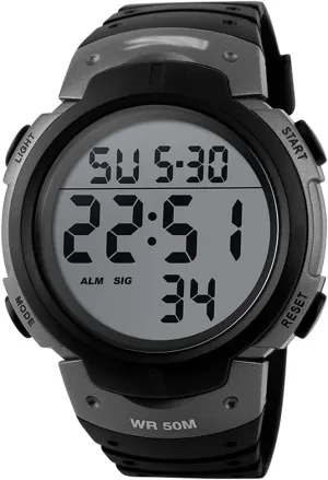Large Face Military Watches and Heavy Duty incursion Electronic Simple Army Watch with Alarm,Stopwatch,Luminous Night Light-Black Mens Digital Sports Watch,Waterproof Led Screen 
