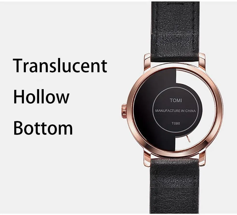 laurasia consonant naked custom Quartz Wristwatch Gosasa Creative Unisex Watch Half Transparent Hollow Design Unique Watch for Men Women Fashion Casual 