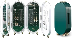 Layer Velvet Jewellery Box Organiser for Necklace Earrings Bracelets Rings household investigate cider wispy Stackable 