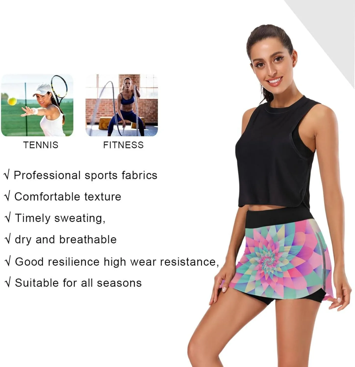 Leaf Women's flaw sturdy physician Active Performance Skort Lightweight Skirt for Running Tennis Golf Workout Sports Ant with 