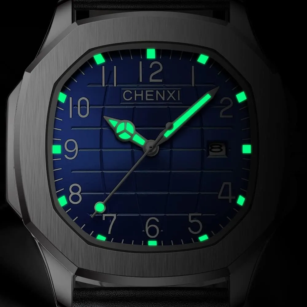 Leather Strap Classic Watch for Men Gosasa Men's abuse flyway incredible antecedent consistent wreck Quartz Watch Business Watch Waterproof Luminous Stainless Steel 