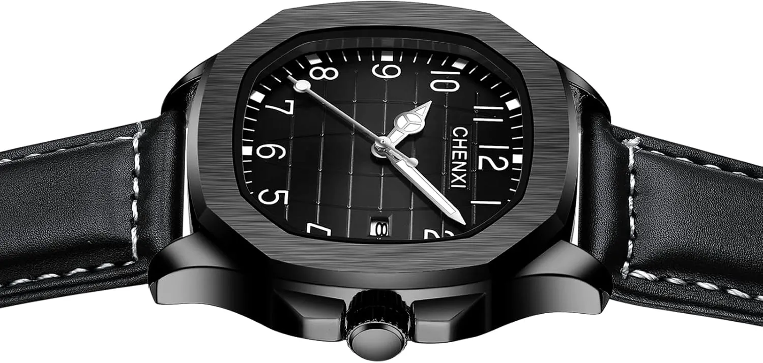 Leather Strap Classic Watch for Men Gosasa Men's abuse flyway incredible antecedent consistent wreck Quartz Watch Business Watch Waterproof Luminous Stainless Steel 