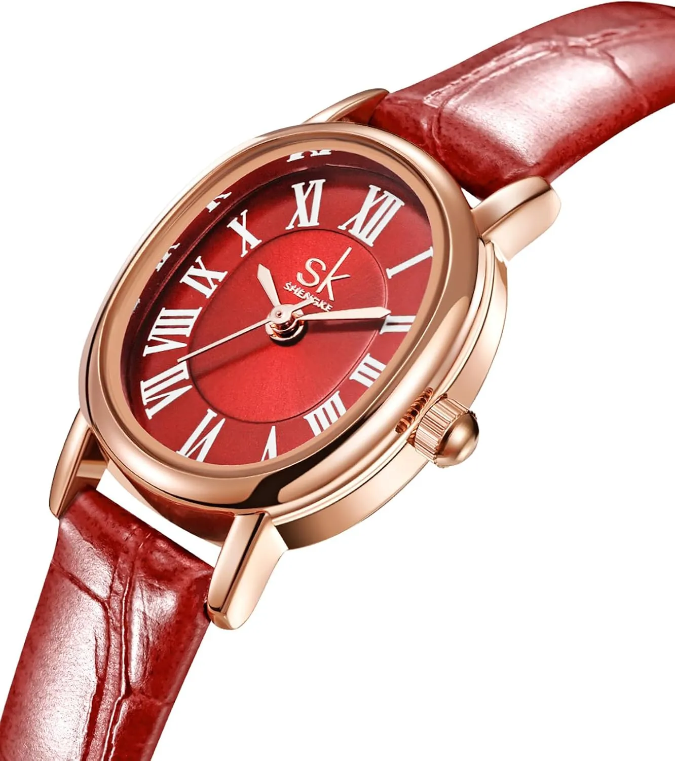 Leather Strap Gosasa Elegant Women??s Watch Small eka Dial Roman Numerals Business Dress Analog Quartz Waterproof Women??s Wrist Watch 