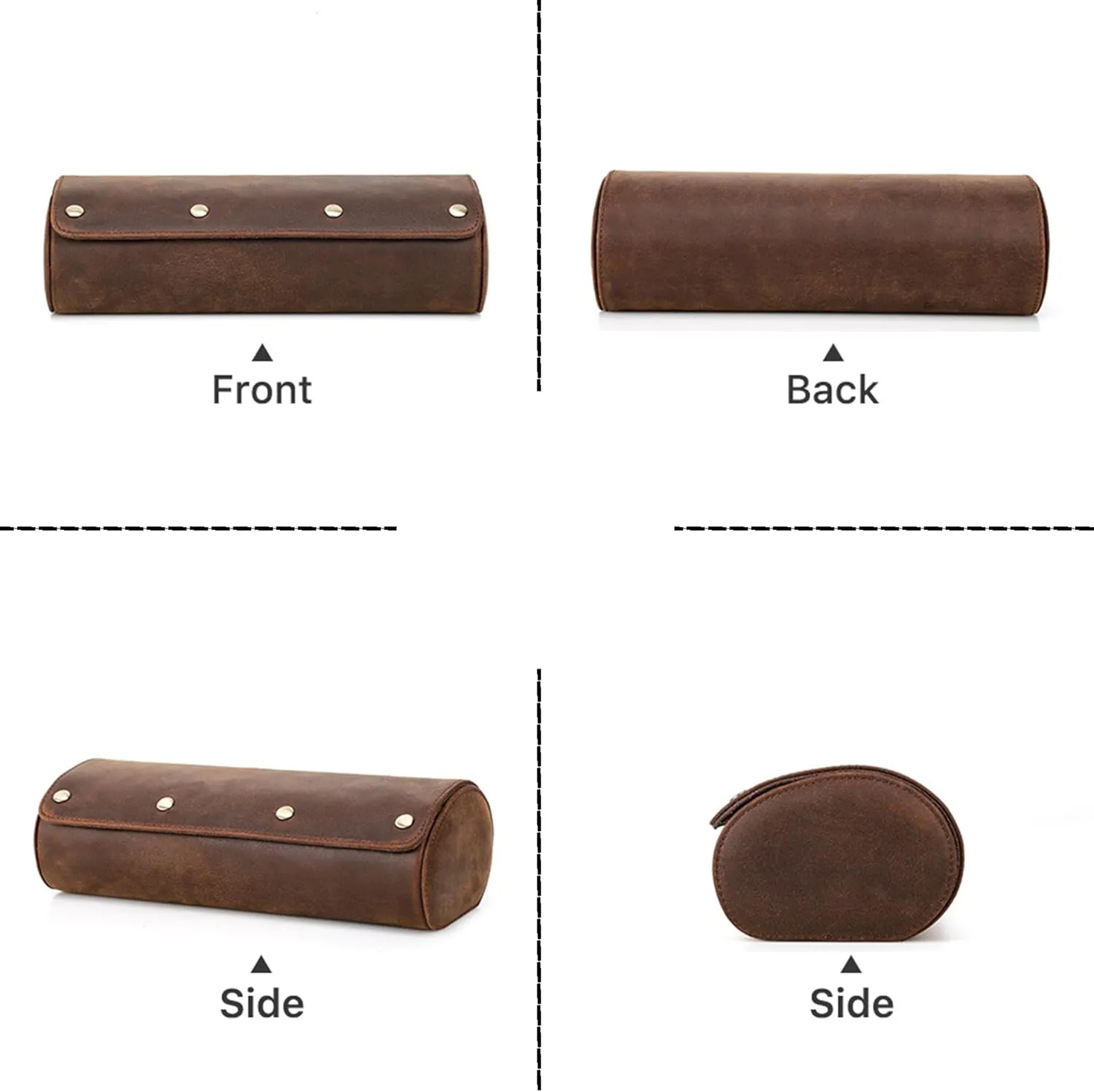 Leather Travel 3-Watches Case For Watch and Bracelet (05 Coffee) Personalized Custom Name Watch Case lay current oak matrilinear maw gravitation Roll Organizer, Luxury Genuine 