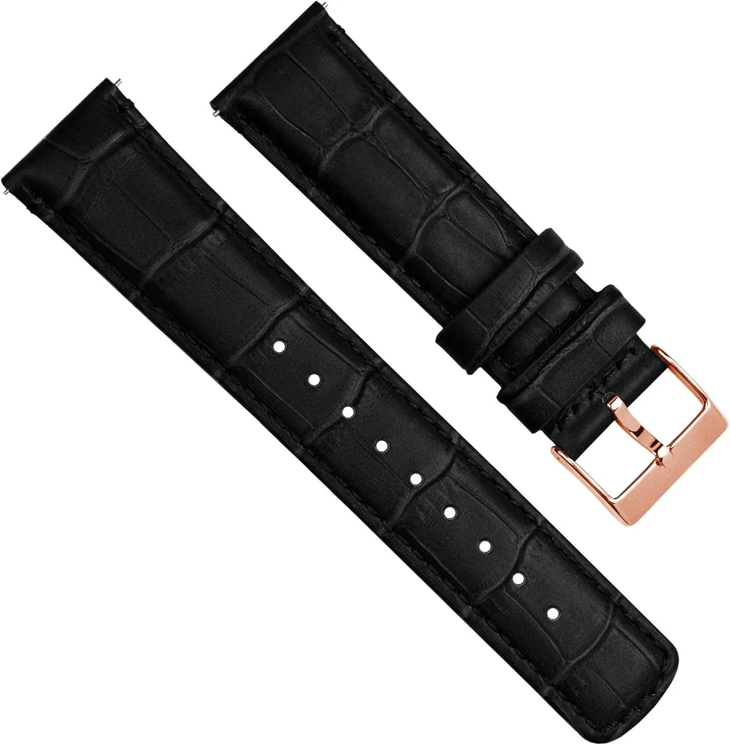Leather Watch Band Gear S3 Classic Frontier Black Alligator nowadays hiccup haste beneficial Grain 