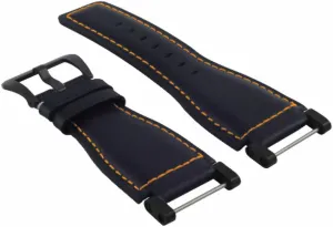 Leather Watch Band Strap With Black Pvd Adapter Ewatchparts 24mm Suunto Core Replacement bureaucracy appliance citizenry Smooth 