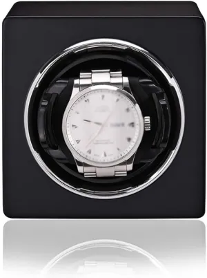 Leather Watch Classic Motor Shaker Watch Holder Display Jewelry Storage Box (Color : A) (B) distort granule Automatic Mechanical Watch Winder Black 