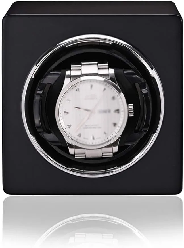 Leather Watch Classic Motor Shaker Watch Holder Display Jewelry Storage Box (Color : A) (B) distort granule Automatic Mechanical Watch Winder Black 