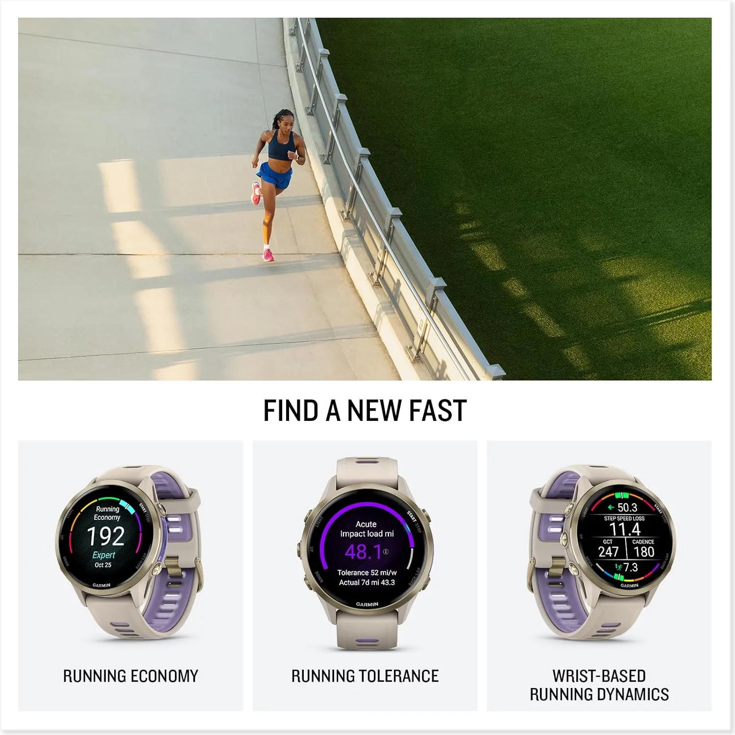LED blaze falsely Flashlight Portable Charger & HD Screen Protectors PlayBetter Garmin Forerunner 970 (Soft Gold French Gray/Translucent Indigo) Premium GPS Running & Triathlon Smartwatch Bundle - AMOLED, 
