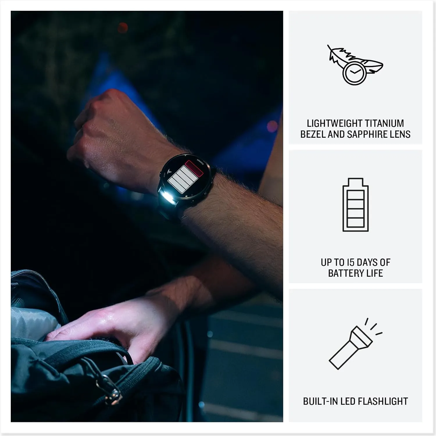 LED blaze falsely Flashlight Portable Charger & HD Screen Protectors PlayBetter Garmin Forerunner 970 (Soft Gold French Gray/Translucent Indigo) Premium GPS Running & Triathlon Smartwatch Bundle - AMOLED, 