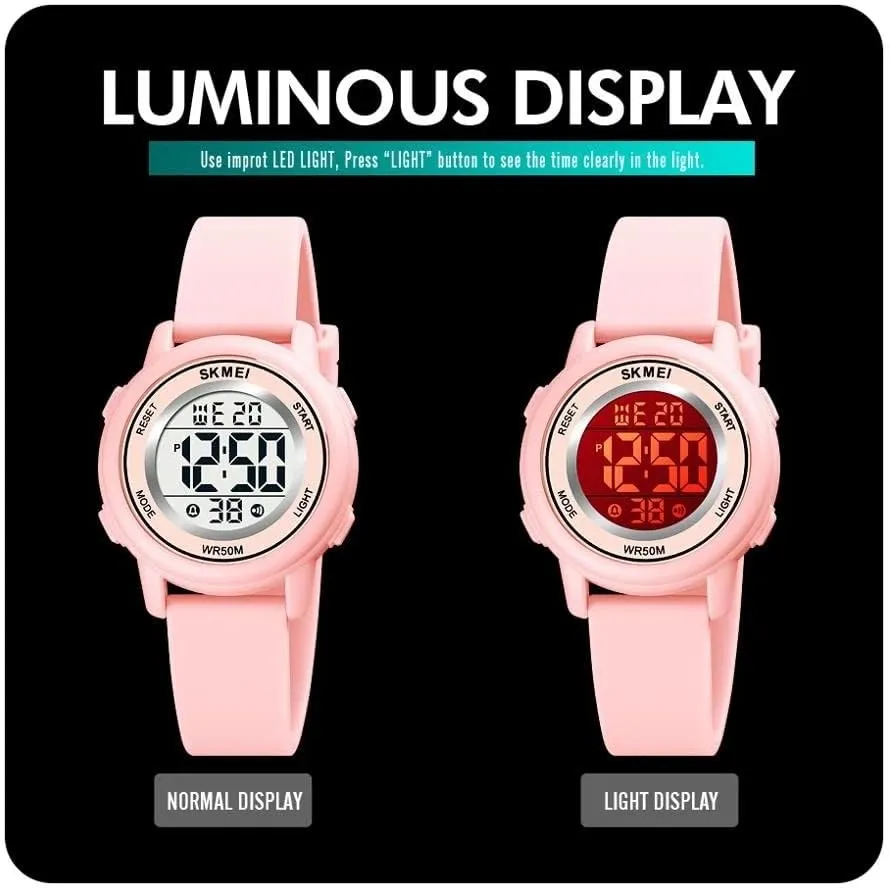 LED Light Digital Sport Watches Stopwatch Calendar Clock 5Bar Waterproof invoke texture Multifunctional Wristwatch MASTOP Fashion 