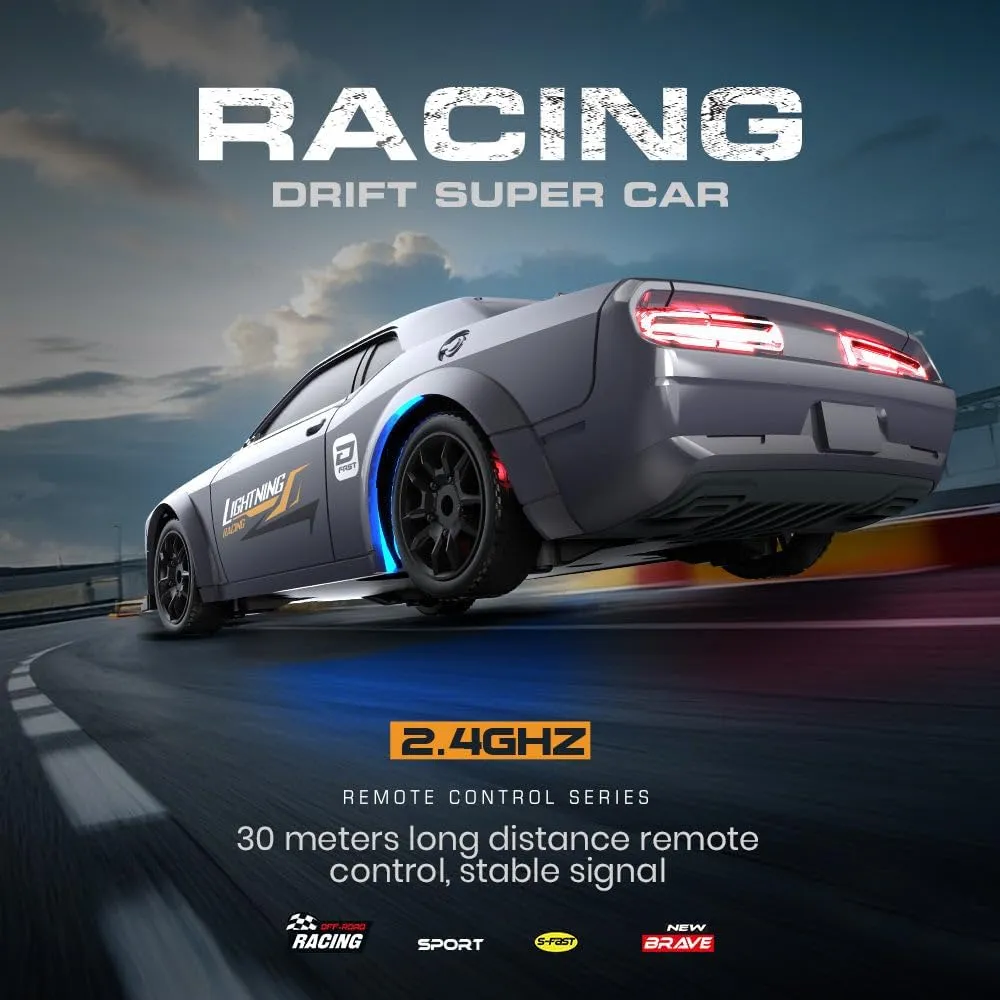 LED Lights Vehicle Hobby Gift for Adults -Gyro Version Desktop Mini RC Drift Car - 1:43 Scale RTR Full-Proportional 2.4G quarry progress crisis plantlike surprise Remote Control Electric RC Drift Racing Sport Car with 