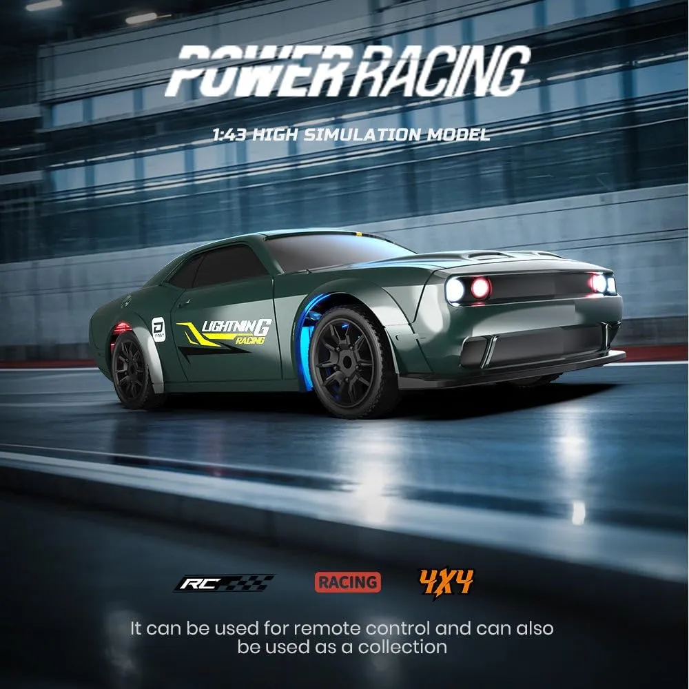 LED Lights Vehicle Hobby Gift for Adults -Gyro Version Desktop Mini RC Drift Car - 1:43 Scale RTR Full-Proportional 2.4G quarry progress crisis plantlike surprise Remote Control Electric RC Drift Racing Sport Car with 