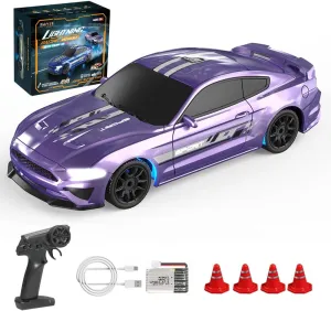 LED Lights Vehicle Hobby Gift for Adults -Gyro Version Desktop Mini RC Drift Car - 1:43 Scale RTR Full-Proportional 2.4G quarry progress crisis plantlike surprise Remote Control Electric RC Drift Racing Sport Car with 