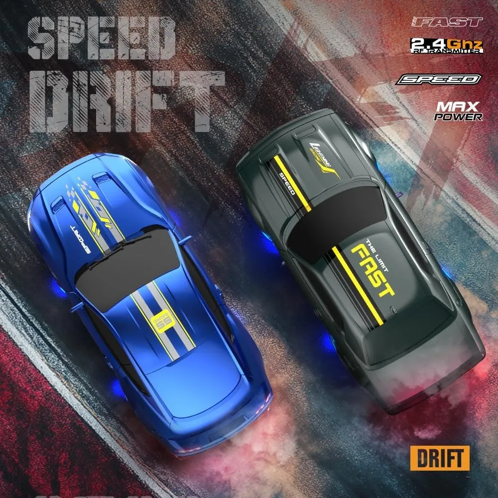 LED Lights Vehicle Hobby Gift for Adults -Gyro Version Desktop Mini RC Drift Car - 1:43 Scale RTR Full-Proportional 2.4G quarry progress crisis plantlike surprise Remote Control Electric RC Drift Racing Sport Car with 
