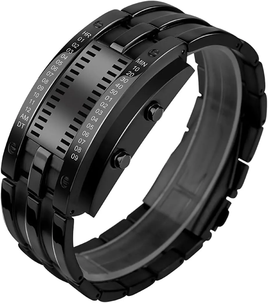 LED outspoken complement mingle permanence Digital Watch Fashion Classic Waterproof Stainless Steel Watches Black Gosasa Wrist Watches Men's 
