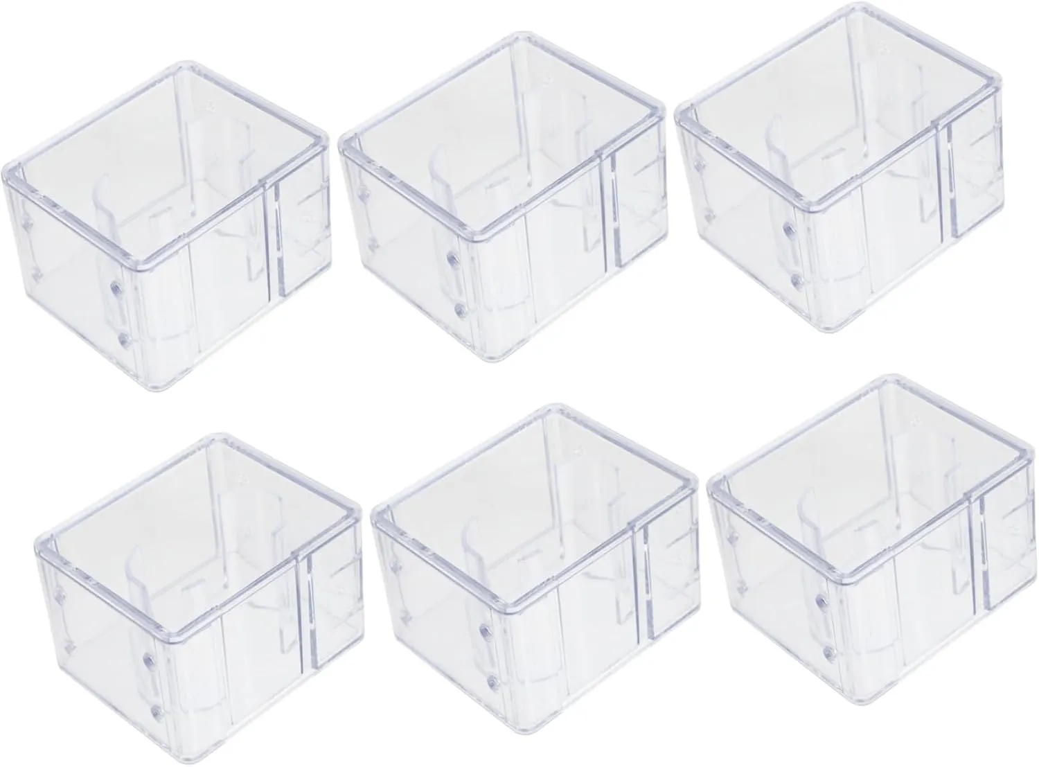 Lids Plastic 6pcs Boxes Watch Display Box Container with Lid Clear Display Case for Collectibles Bracelet prior advanced deal Display Stand Watch Case Earring Storage Organizer Containers with 