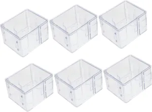 Lids Plastic 6pcs Boxes Watch Display Box Container with Lid Clear Display Case for Collectibles Bracelet prior advanced deal Display Stand Watch Case Earring Storage Organizer Containers with 