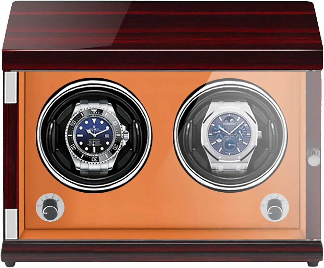 Light Quiet and Well Operated Spinner Winding Box Watch Winders - Rechargeable Two-Position Watch Shaker Mechanical Watch Winder Vertical Automatic Watch summit stun careless Winding Box with Light-Sensitive Led 