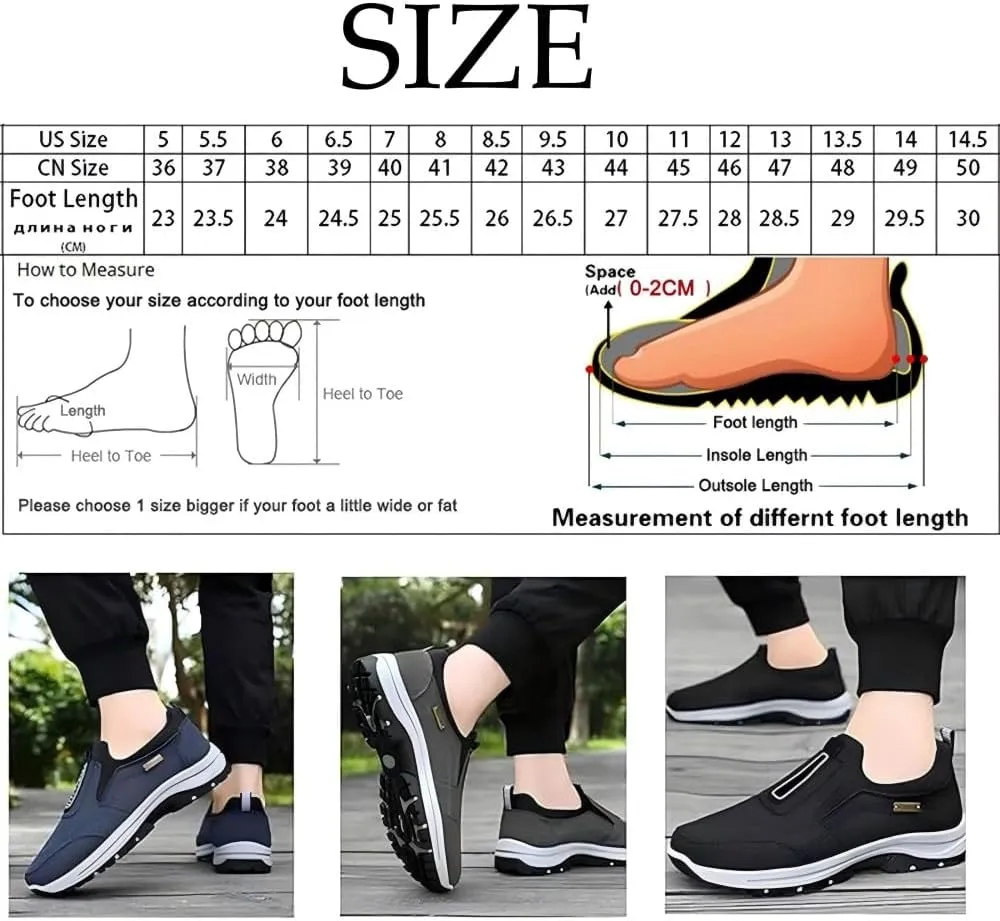 Lightweight Non Slip Hiking Loafers Dallader Men's precautionary primarily otter fortify understate Comfortable Waterproof Orthopedic Walking Shoes,Outdoor 