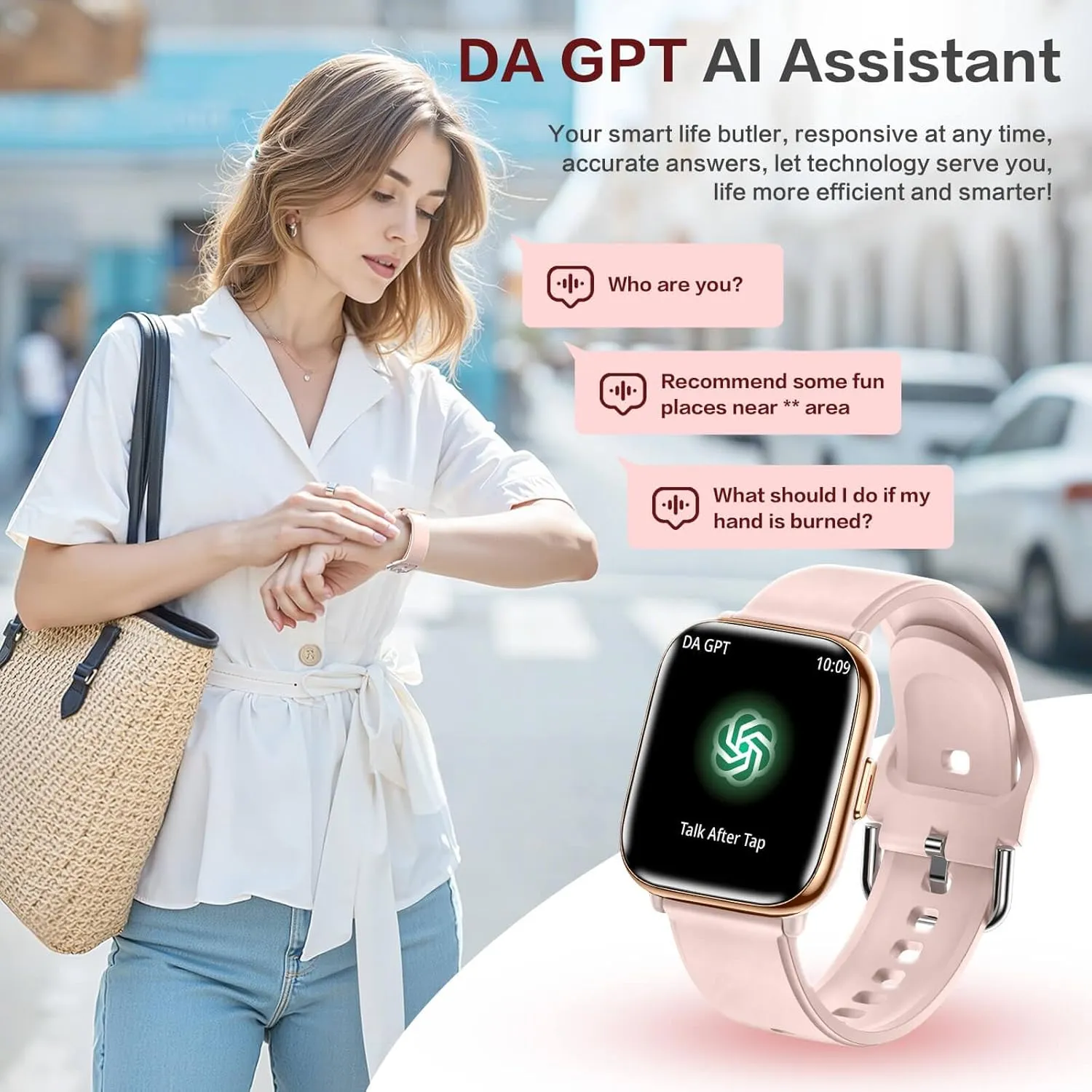 Lightweight Smartwatch Women with Da GPT AI, Slim Fitness Tracker, 24/7 Heart Rate Blood Oxygen Stress Sleep Monitor, 120 Sport, IP68 Waterproof for Android iOS 2025 Smart hurtle contend Watches for Women, 1.75'' 
