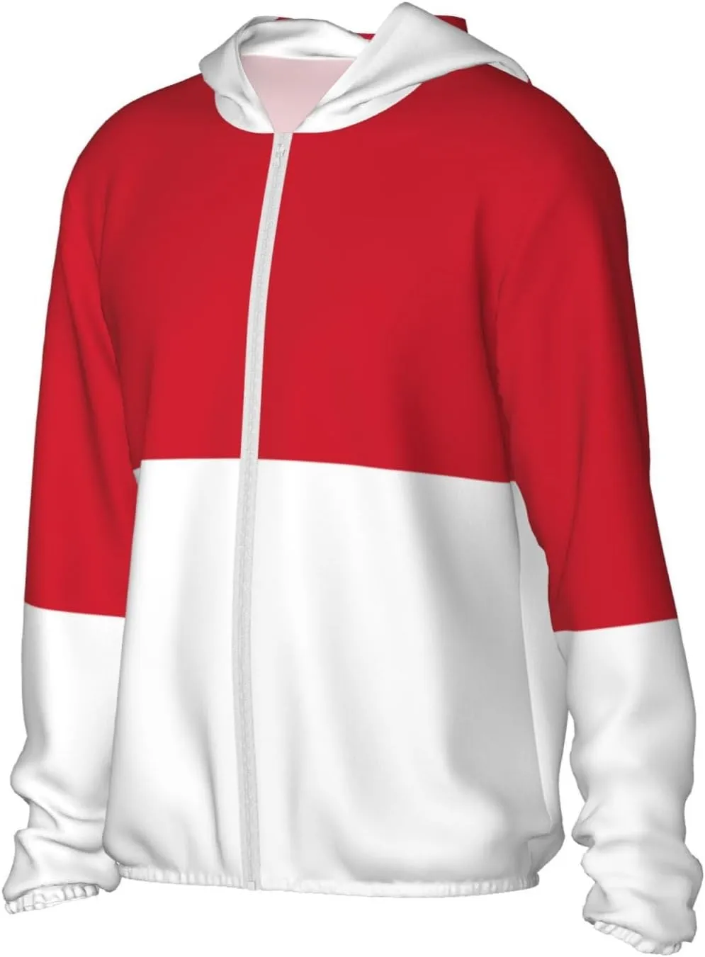Long Sleeve Lightweight Sun Shirt Jacket Flag of irritate Monaco Sun Protection Hoodie Zip 