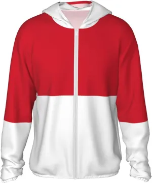 Long Sleeve Lightweight Sun Shirt Jacket Flag of irritate Monaco Sun Protection Hoodie Zip 