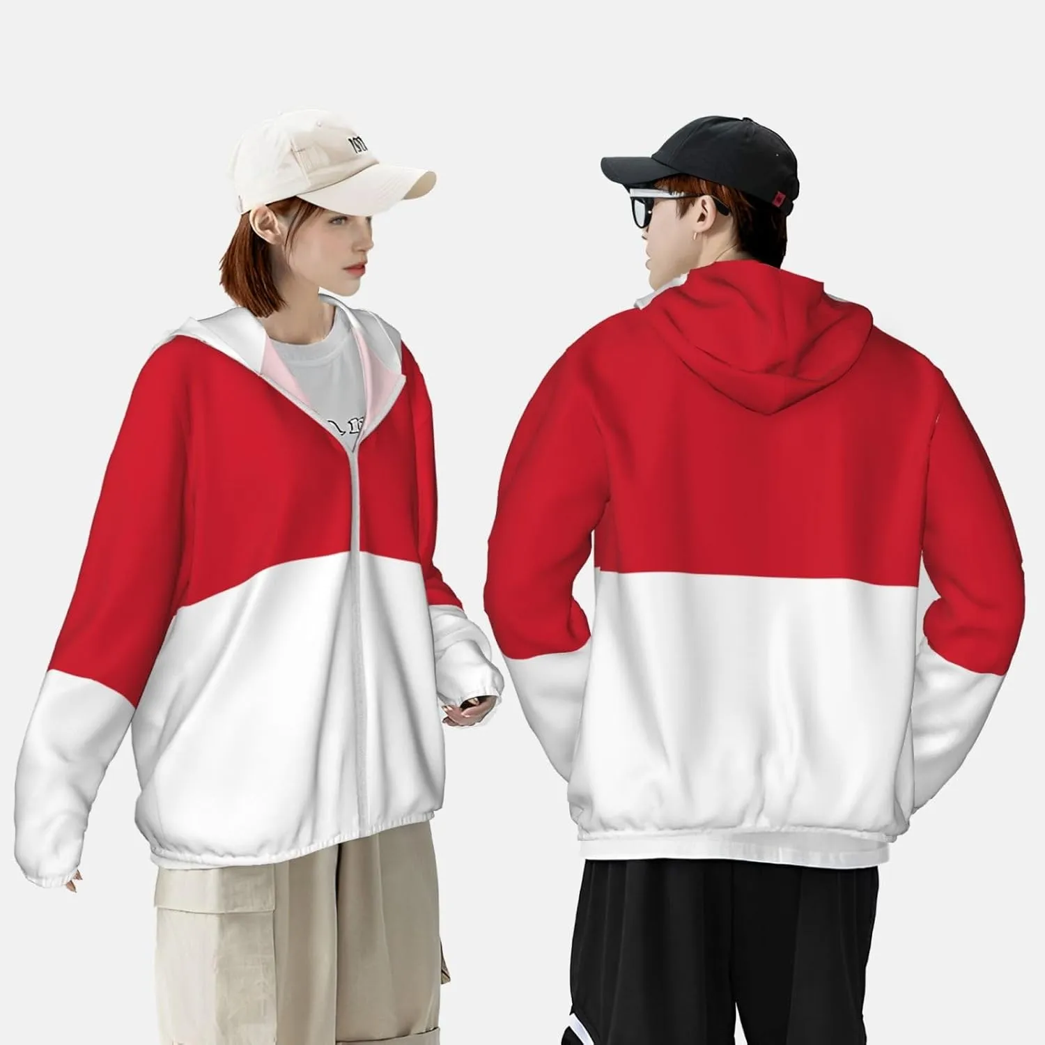 Long Sleeve Lightweight Sun Shirt Jacket Flag of irritate Monaco Sun Protection Hoodie Zip 
