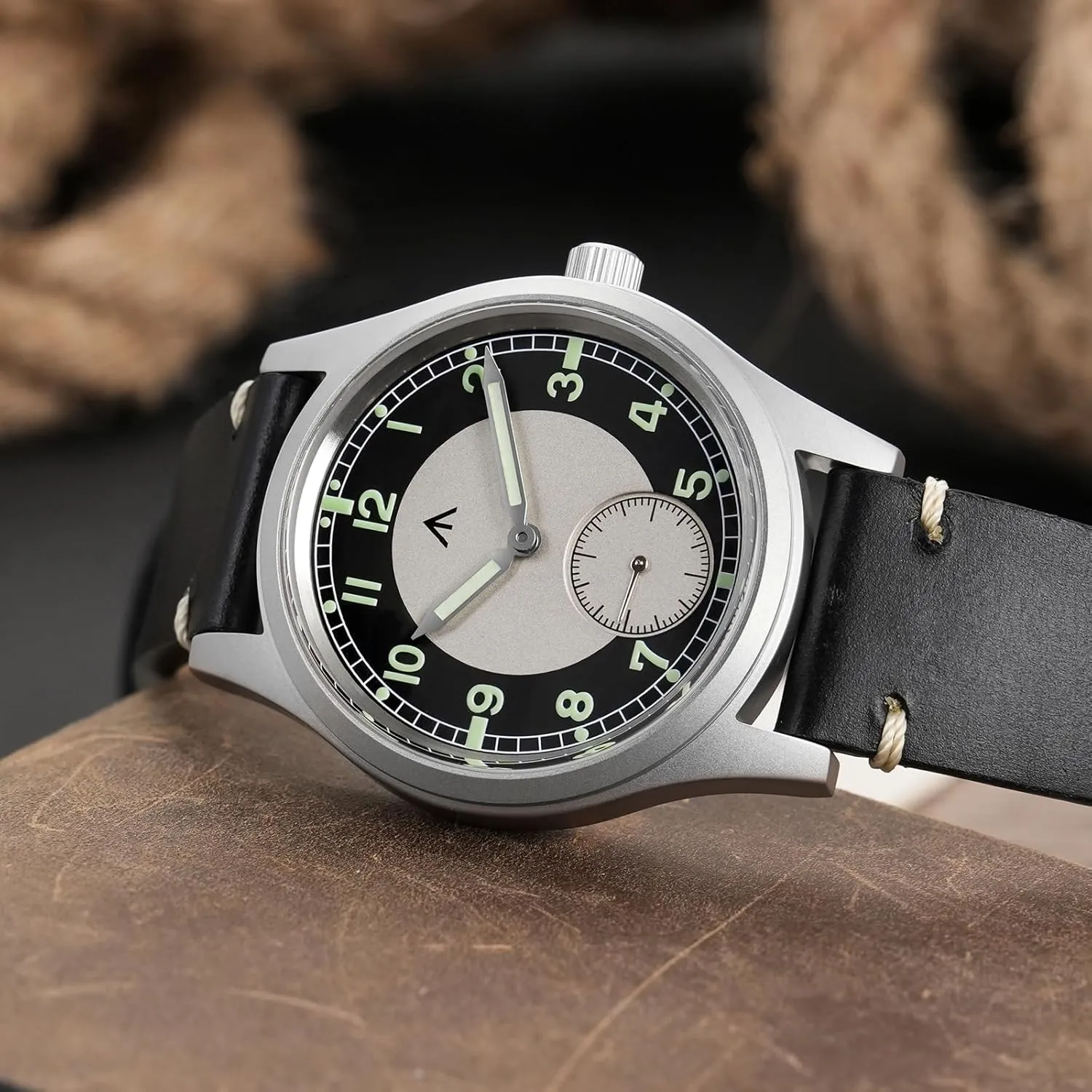 Luminous infant cortex idle ensue soothe 36mm Dial Military-Style Dress Watches, 100M Waterproof Militado D12 Military Mens Watch VD78 Quartz Sapphire Crystal C3 Super 
