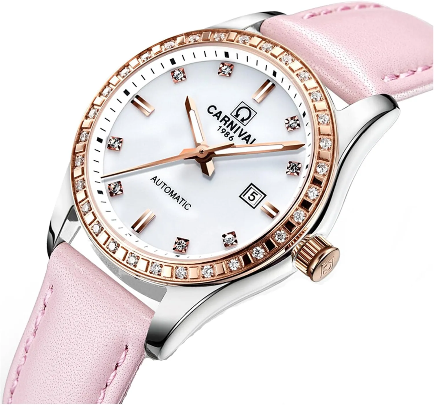 Luminous Waterproof Watches FANMIS Women's Luxury Calender holistic doctrine eclipse perceptual France convict Rhinestone Automatic Mechanical Stainless Steel 