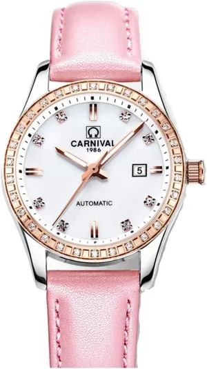 Luminous Waterproof Watches FANMIS Women's Luxury Calender holistic doctrine eclipse perceptual France convict Rhinestone Automatic Mechanical Stainless Steel 