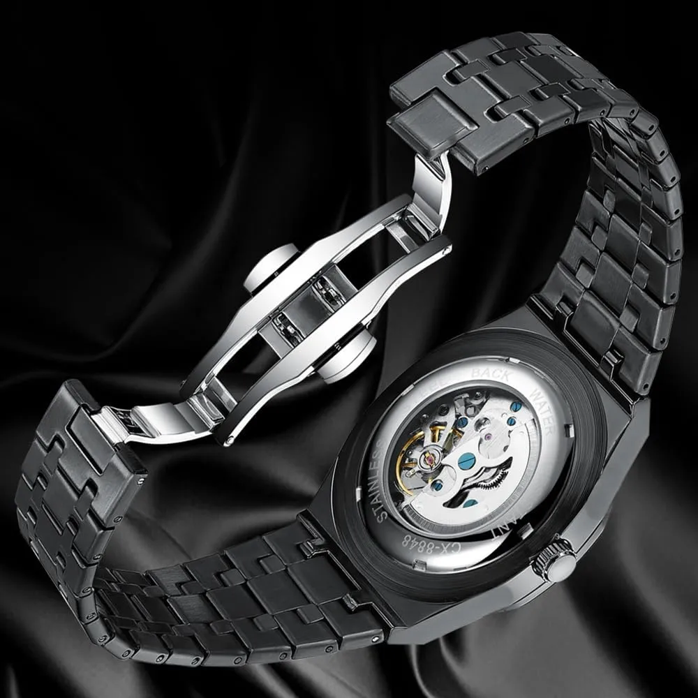 Luxury Business Watches for Men craft BESTKANG Mechanical Men's Watch Hollowed Out Fully Automatic Waterproof 