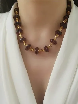 Luxury Czech Glass Vintage Beaded Genève Necklace