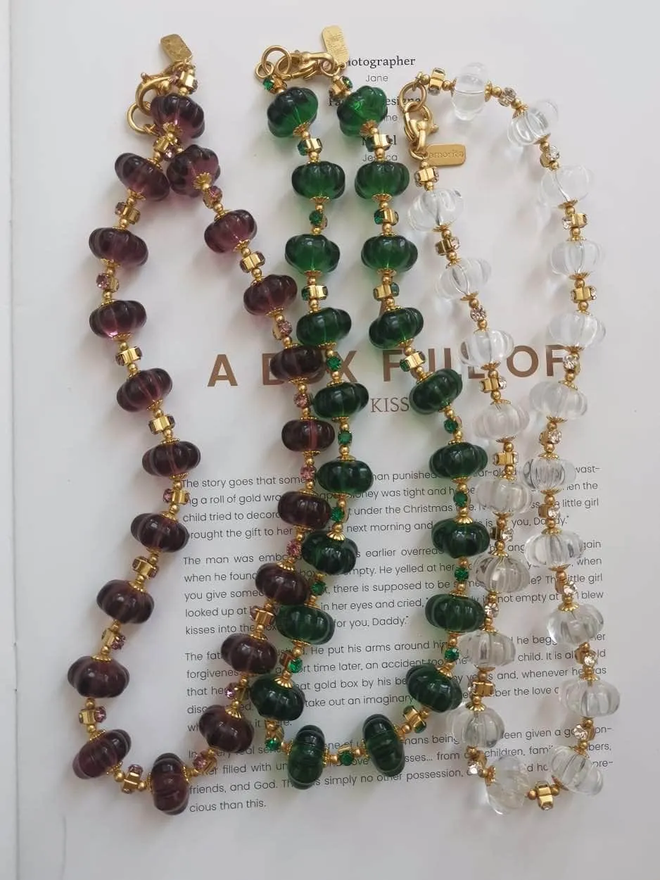 Luxury Czech Glass Vintage Beaded Genève Necklace
