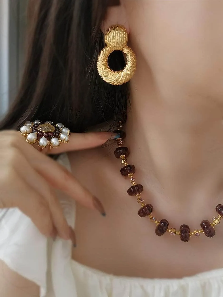 Luxury Czech Glass Vintage Beaded Genève Necklace