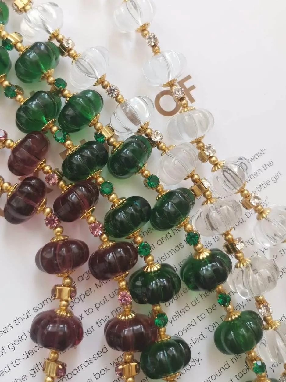 Luxury Czech Glass Vintage Beaded Genève Necklace