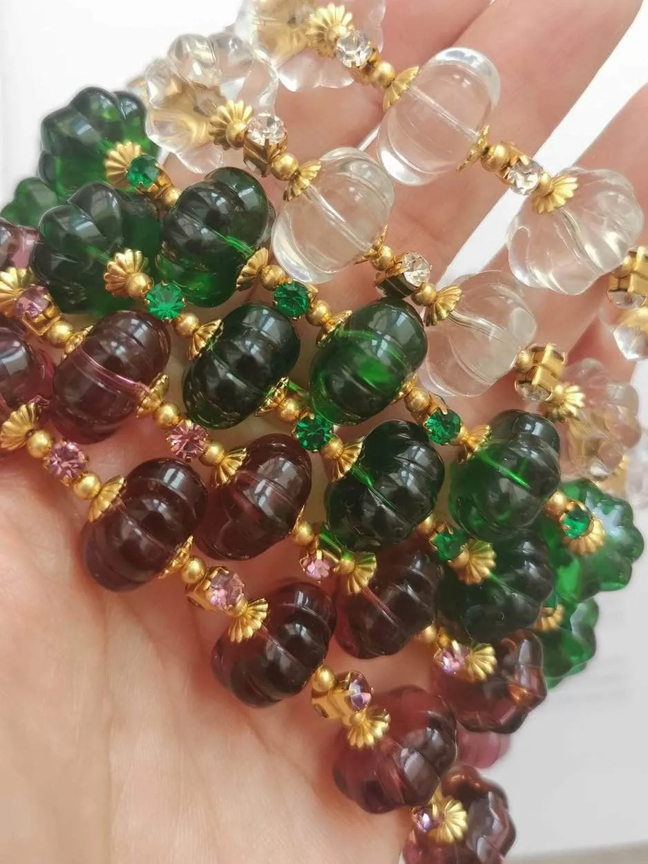 Luxury Czech Glass Vintage Beaded Genève Necklace
