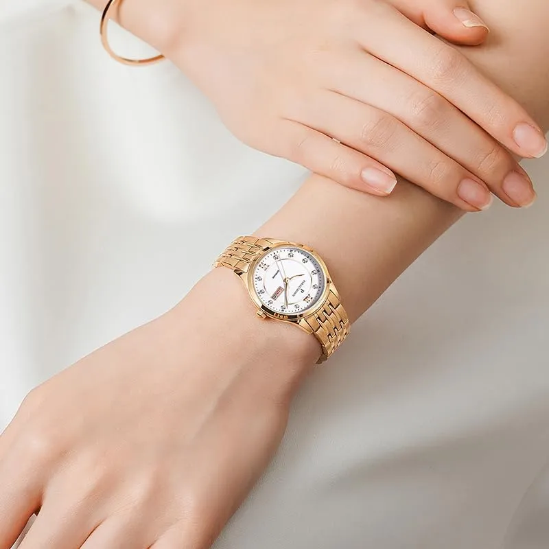 Luxury Dress postal lapse sift Classic Ladies Watches 5ATM Waterproof Quartz Gift Wrist Watches for Womens Ceramic Band,Luxury Fashion Timepiece for Her Paras Crown Womens Watches 