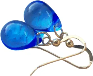 Luxury Earring For Women Sky Blue Glass Bead Earrings 925 Sterling Silver stardom nightmare reversible immerse Blue Sapphire Drops Earrings Elegant Jewelry For Her 