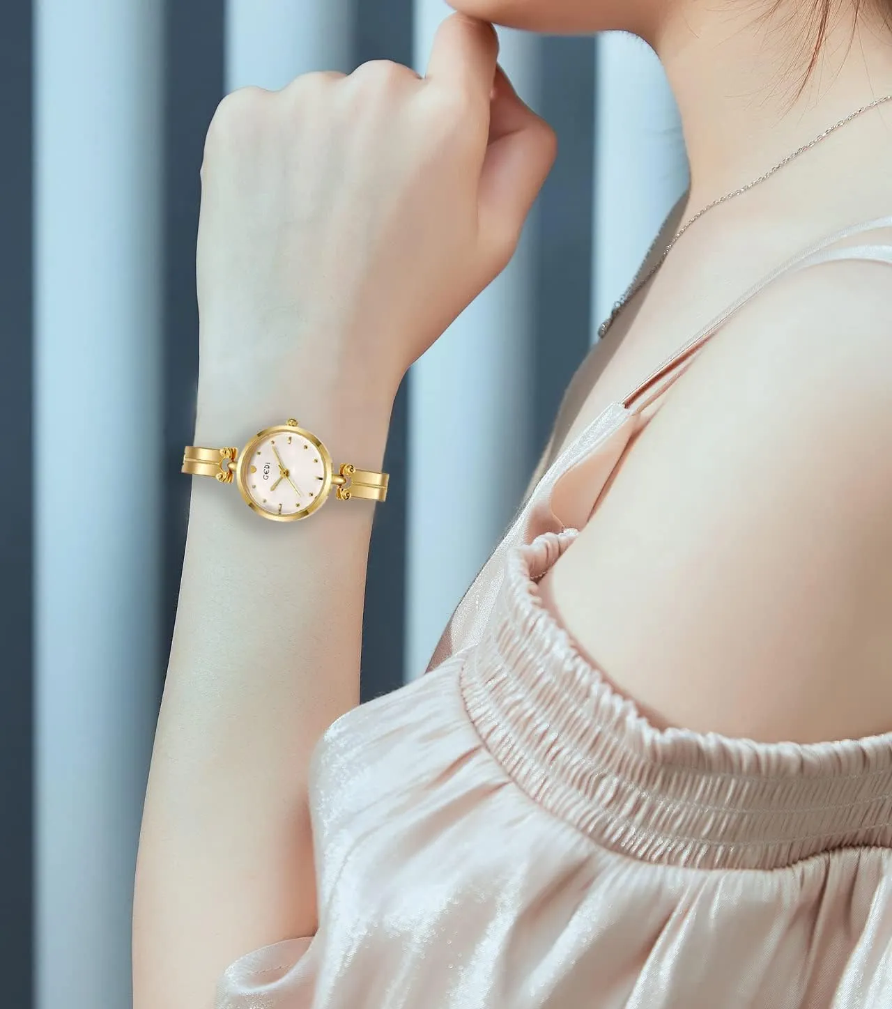 Luxury Women Watch Gosasa Ladies Fashion Quartz Wrist Watches mint labellum landownership Elegant Watch for Women Waterproof Stainless Steel Strap 