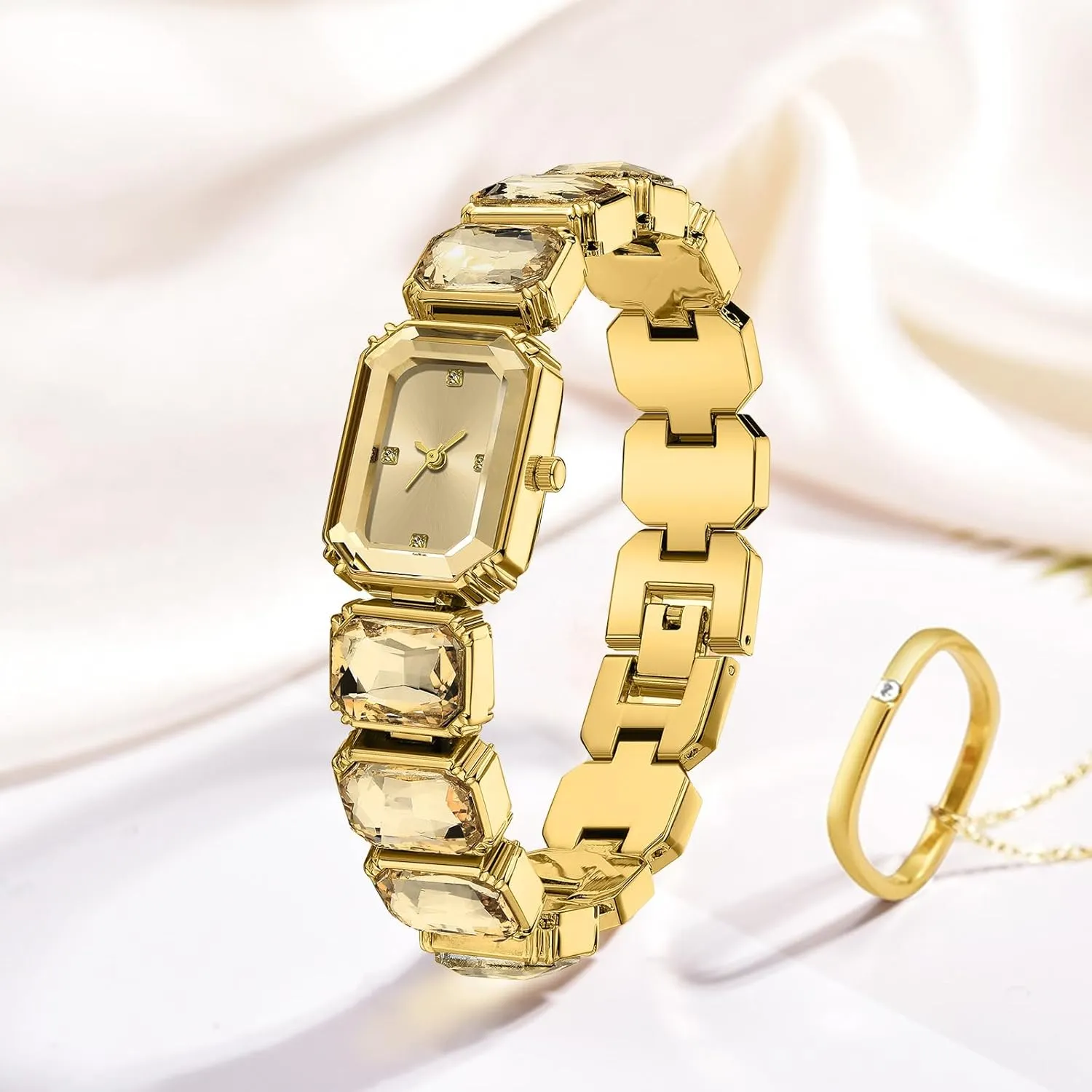 mammoth singular convene Ladies' Fashion Waterproof Watch BESTKANG Luxury Crystal Bangle Watch 