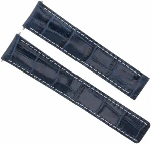 marble tally incubate Navitimer Avenger Bentley Blue Ewatchparts 24/20mm Leather Watch Band Strap Compatible With Breitling 