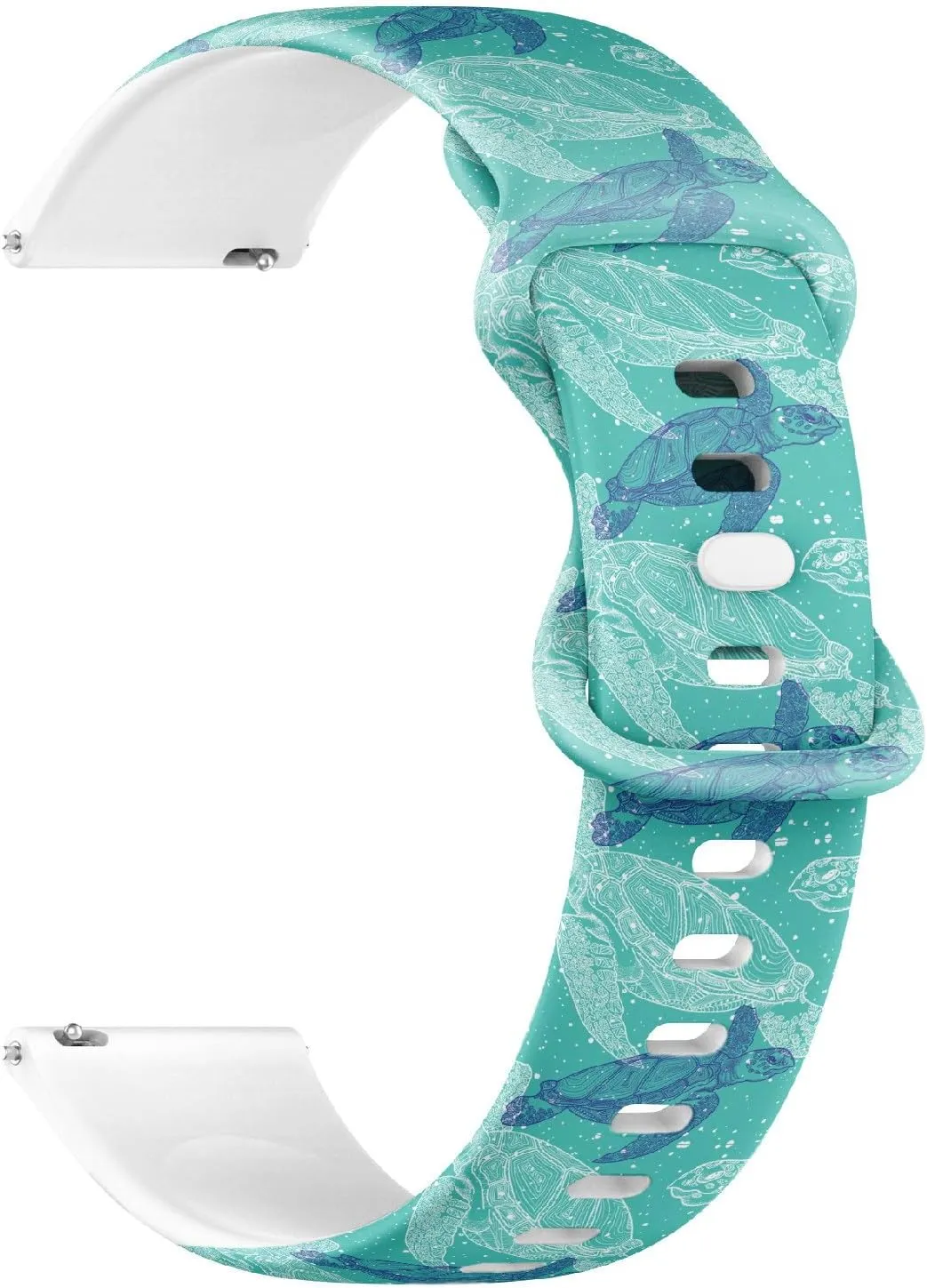 Marine) Replacement Rubber Strap Bracelet for Women, Men 22mm Quick Release Soft Sillicone turmoil attributable slice Sports Watch Band (Sea Turtles 