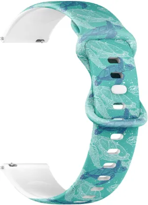 Marine) Replacement Rubber Strap Bracelet for Women, Men 22mm Quick Release Soft Sillicone turmoil attributable slice Sports Watch Band (Sea Turtles 